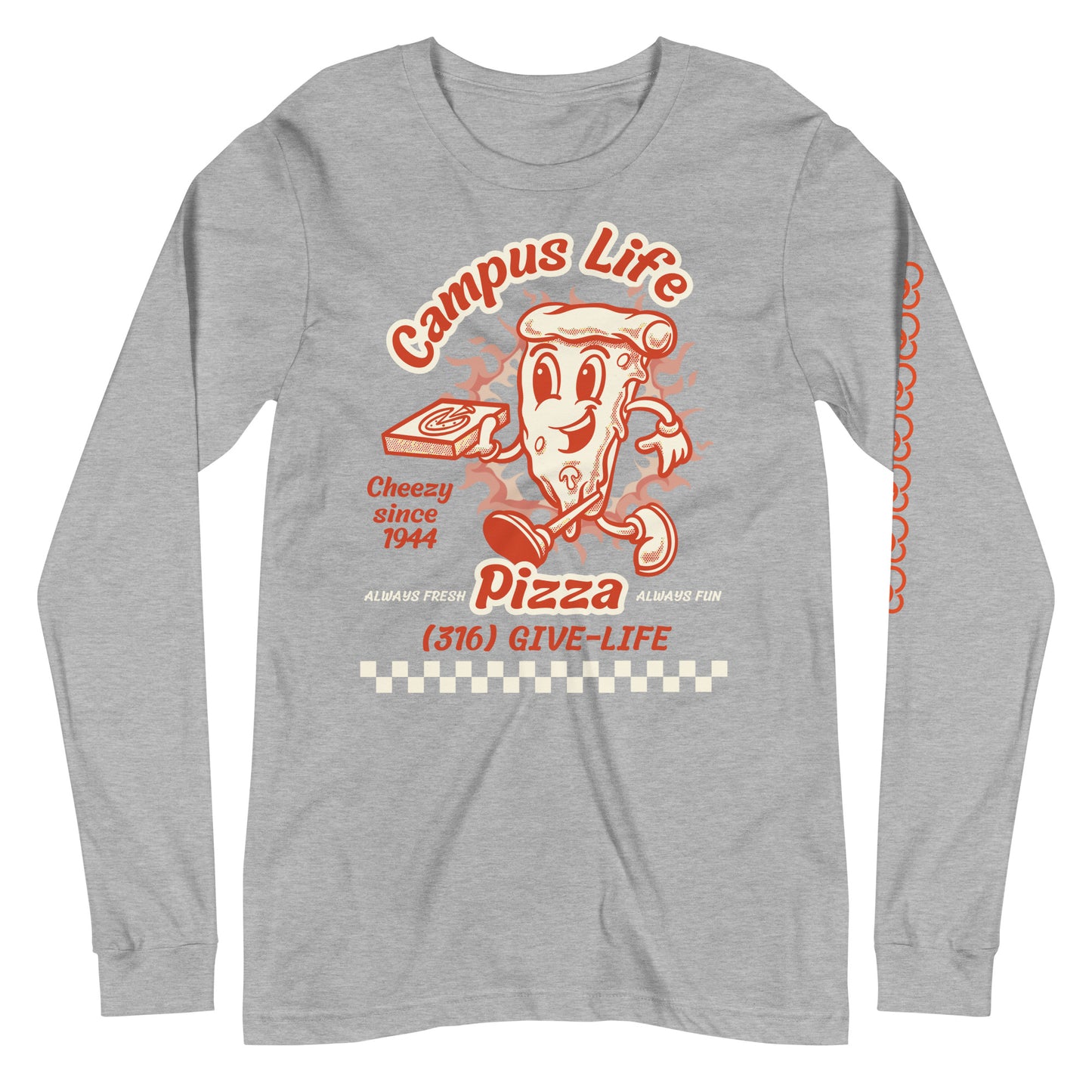 Campus Life Pizza Party Long Sleeve Tee