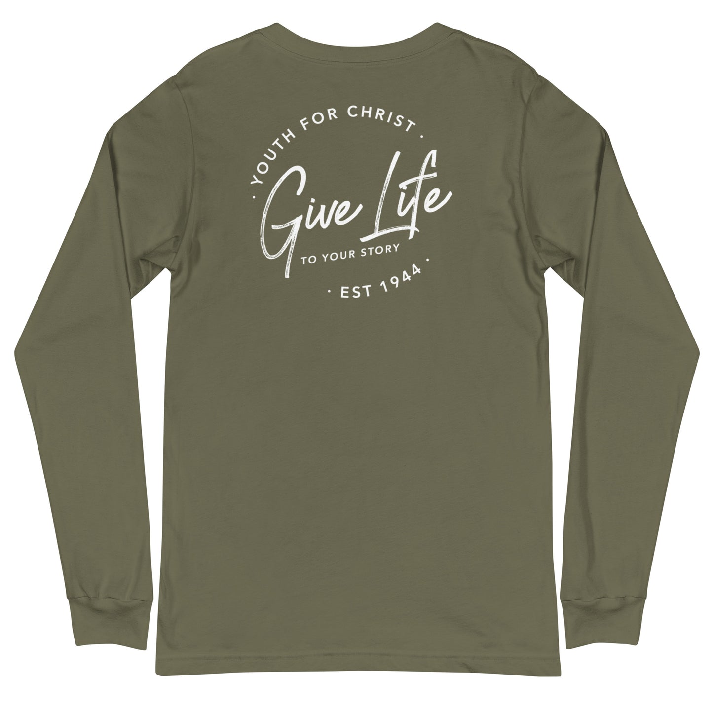 Give Life Script Back Long Sleeve Tee
