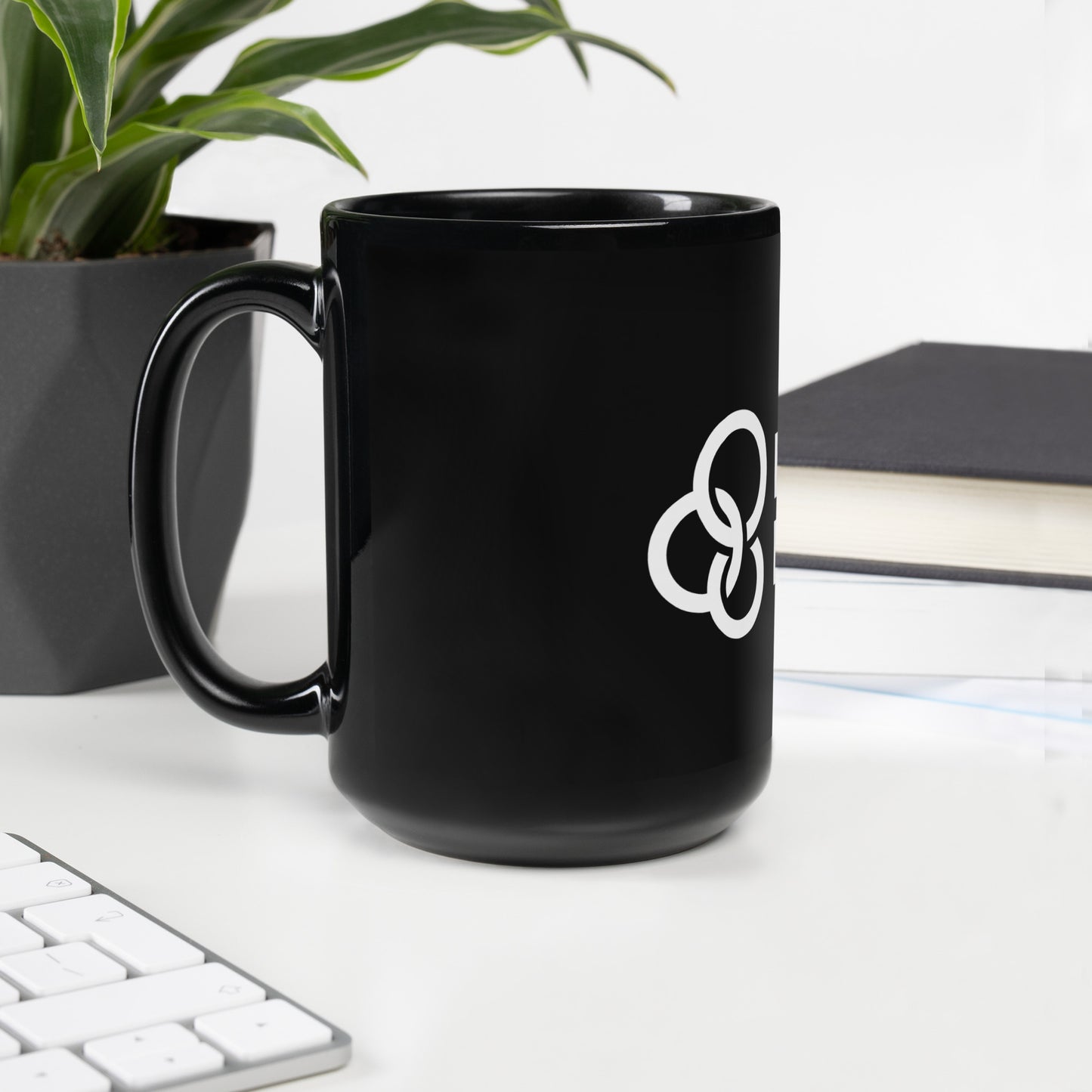 Parent Life Black Glossy Mug