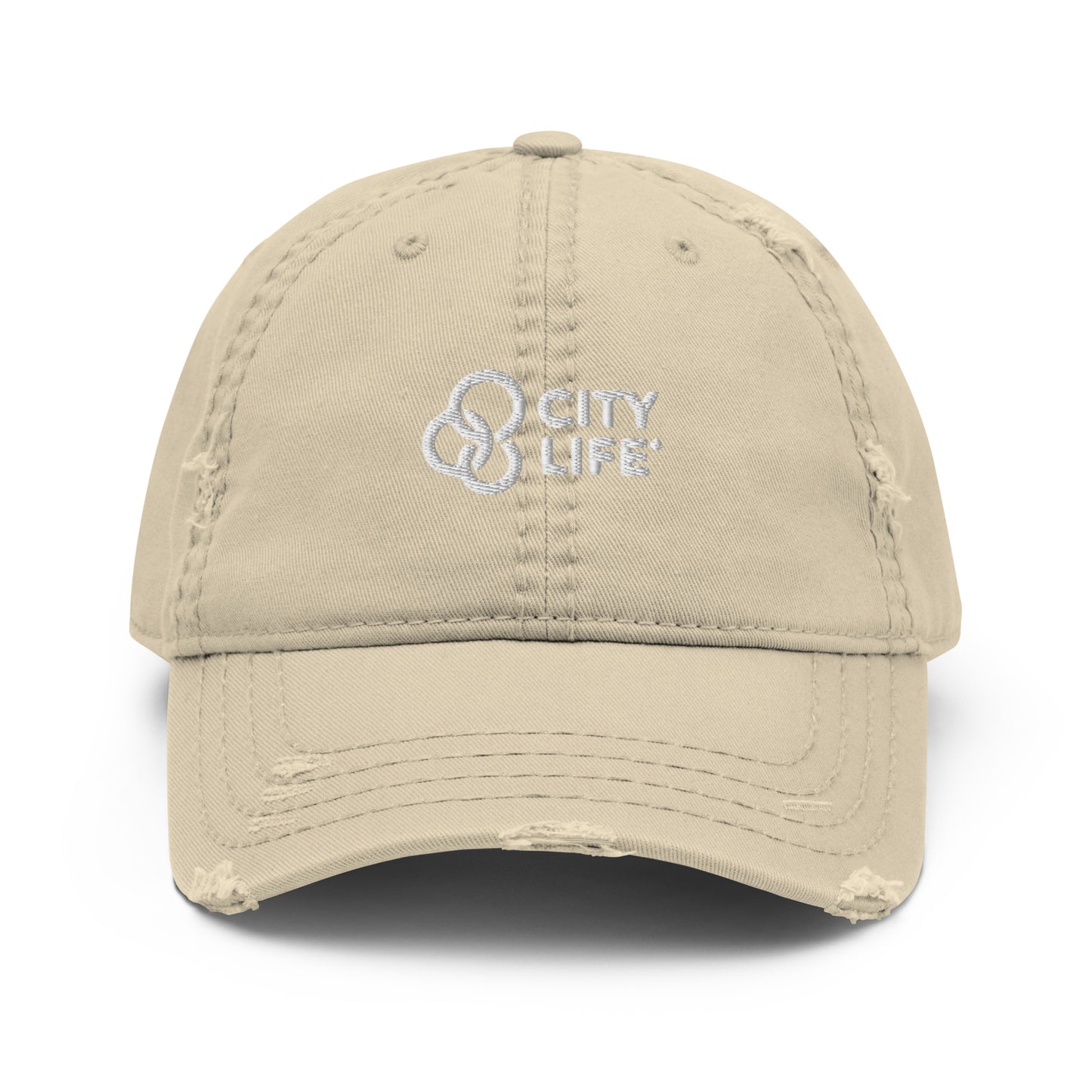 City Life Distressed Dad Hat