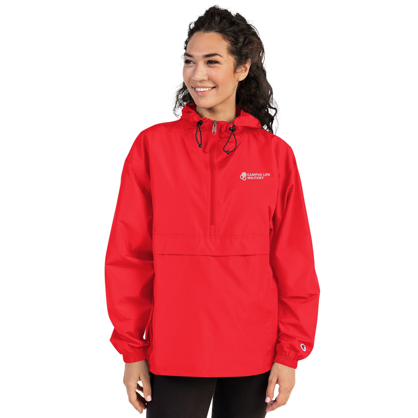 Campus Life Military Embroidered Champion Packable Jacket