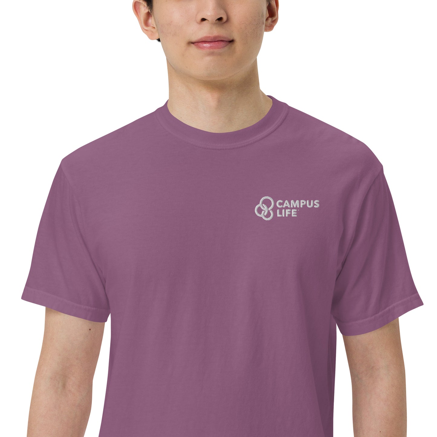 Campus Life Men’s Embroidered garment-dyed heavyweight t-shirt