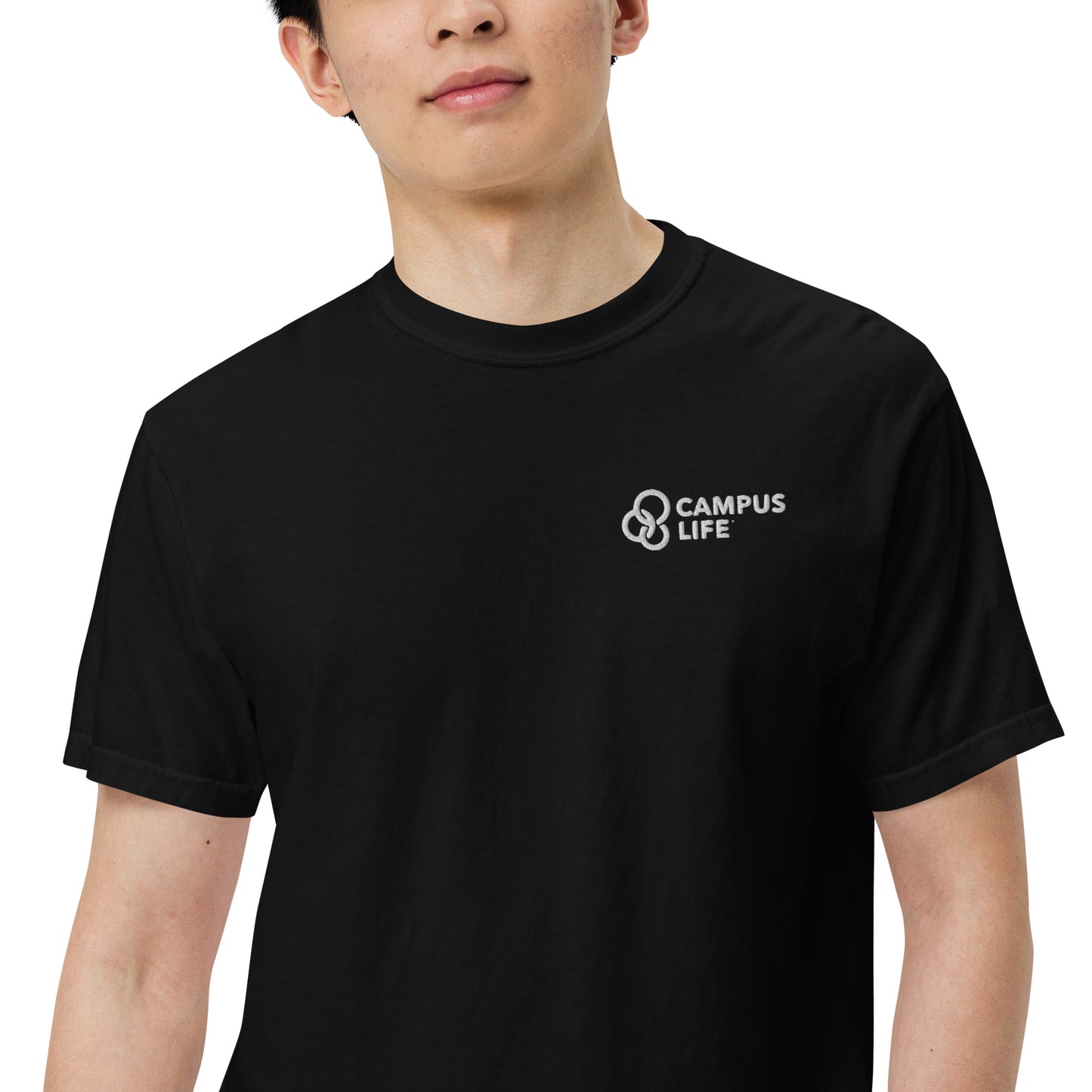 Campus Life Men’s Embroidered garment-dyed heavyweight t-shirt
