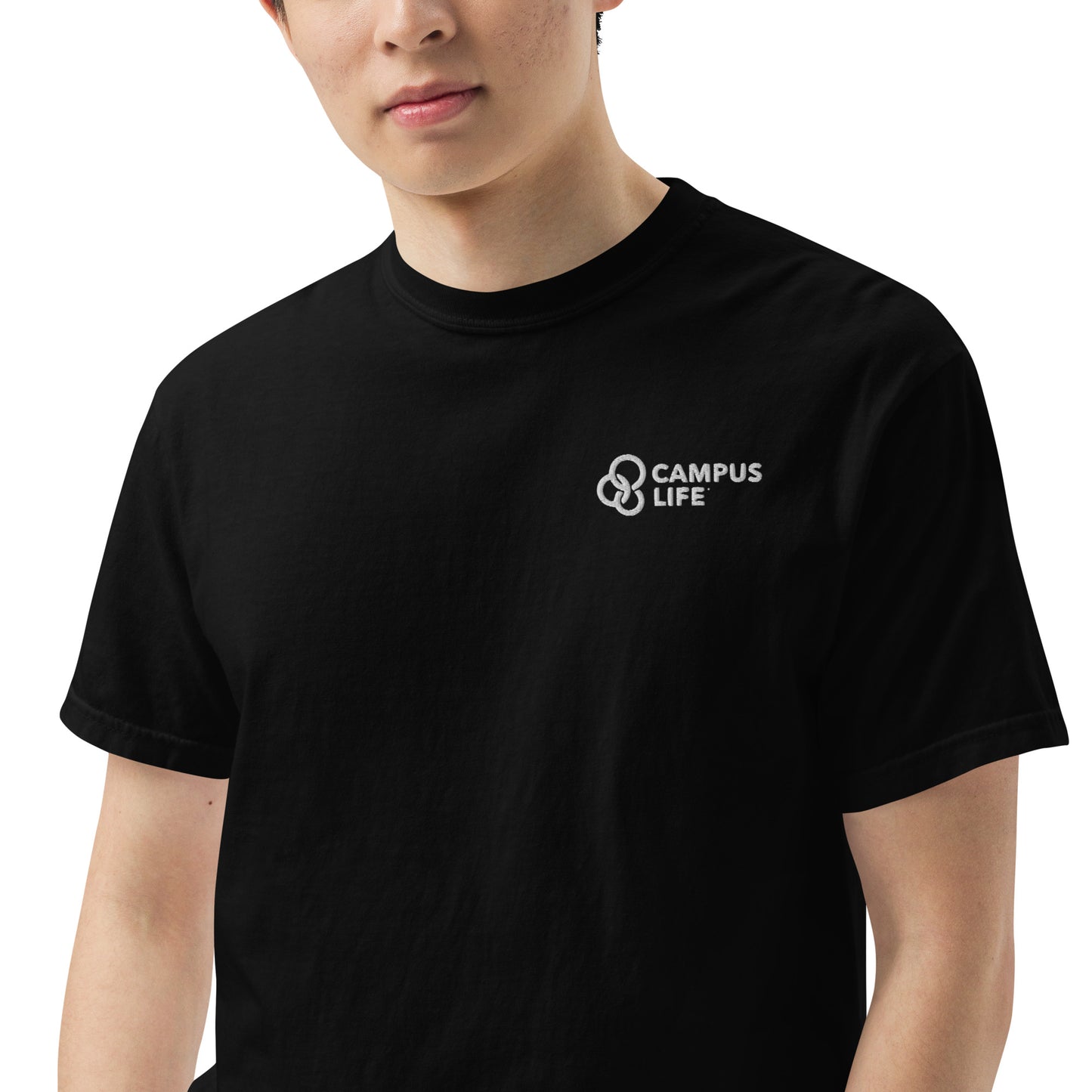 Campus Life Men’s Embroidered garment-dyed heavyweight t-shirt