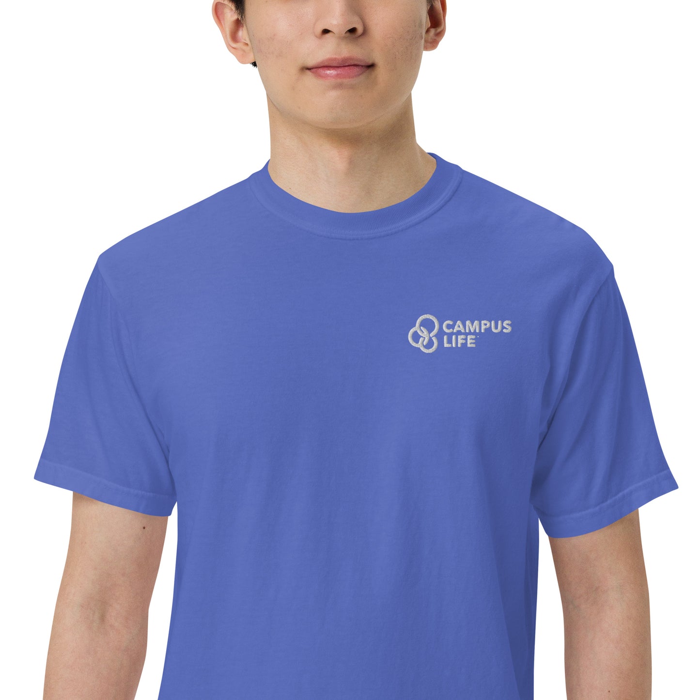 Campus Life Men’s Embroidered garment-dyed heavyweight t-shirt