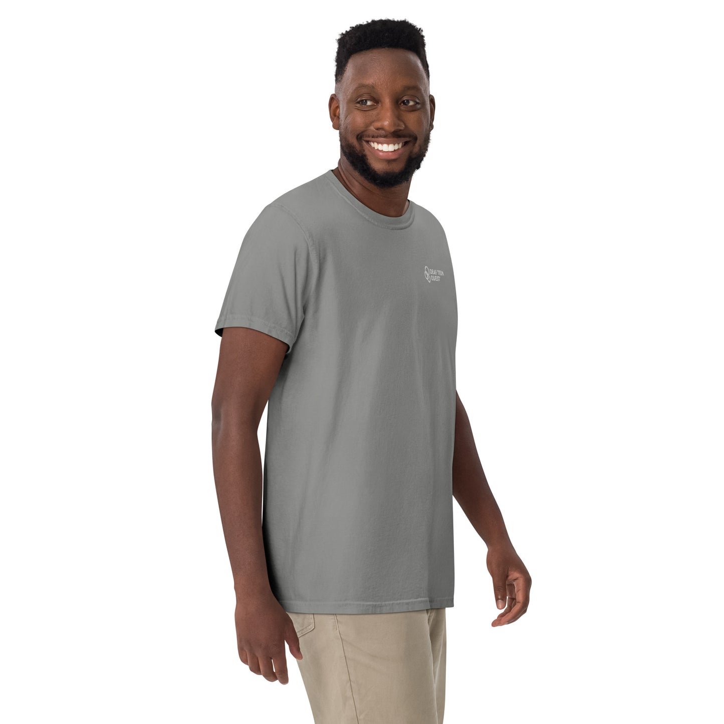 DTQ Men’s Embroidered garment-dyed heavyweight t-shirt