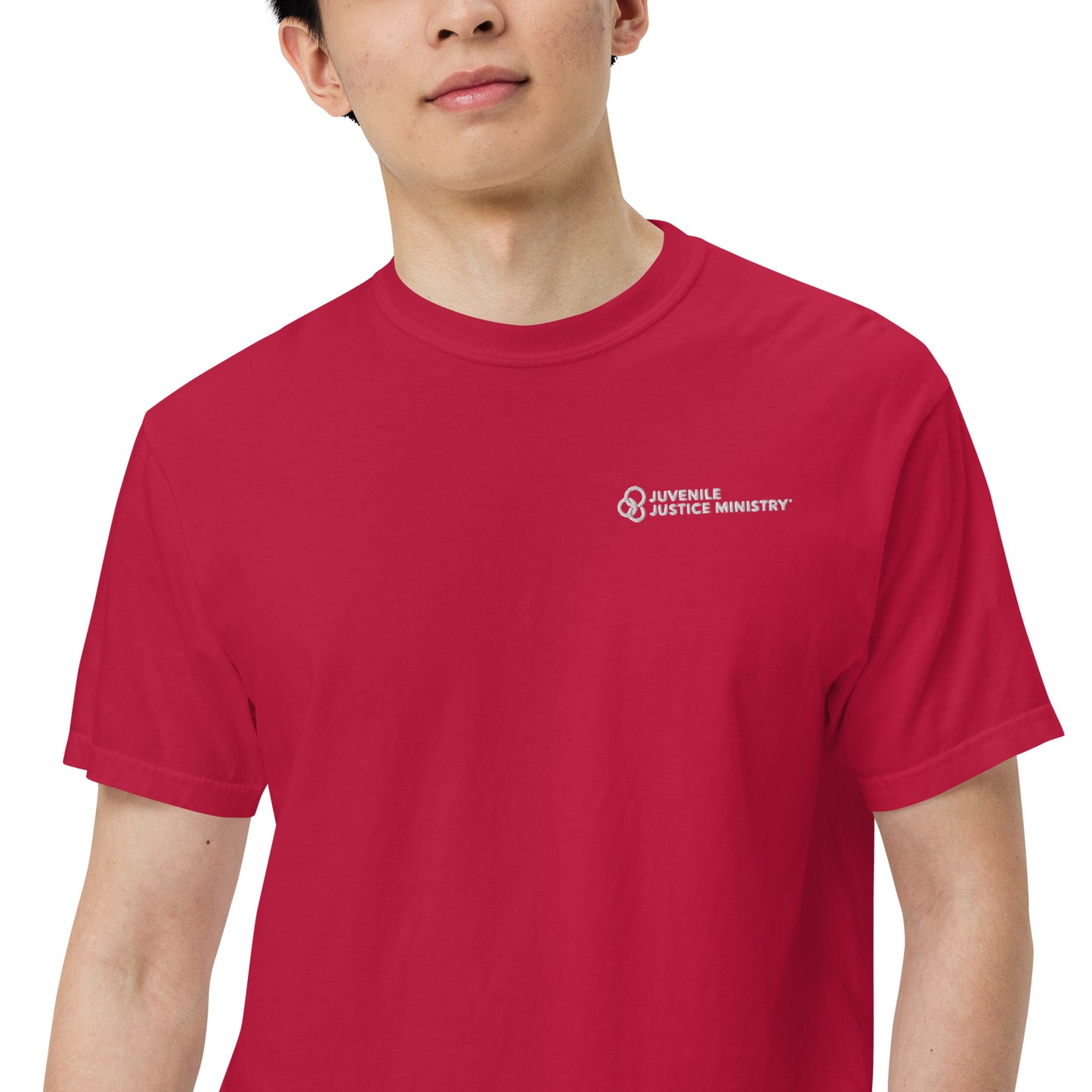 JJM Men’s Embroidered garment-dyed heavyweight t-shirt