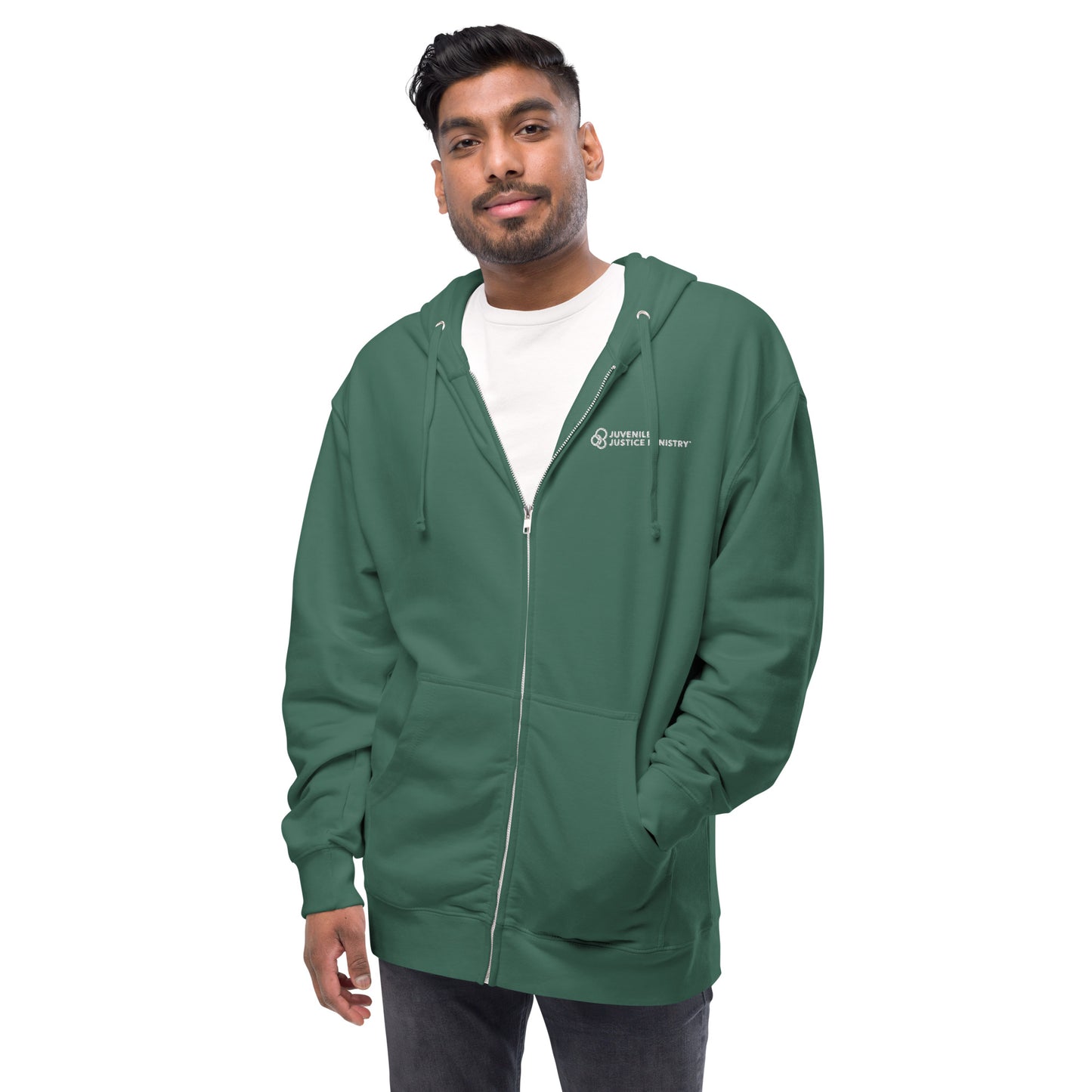 JJM Unisex fleece zip up hoodie