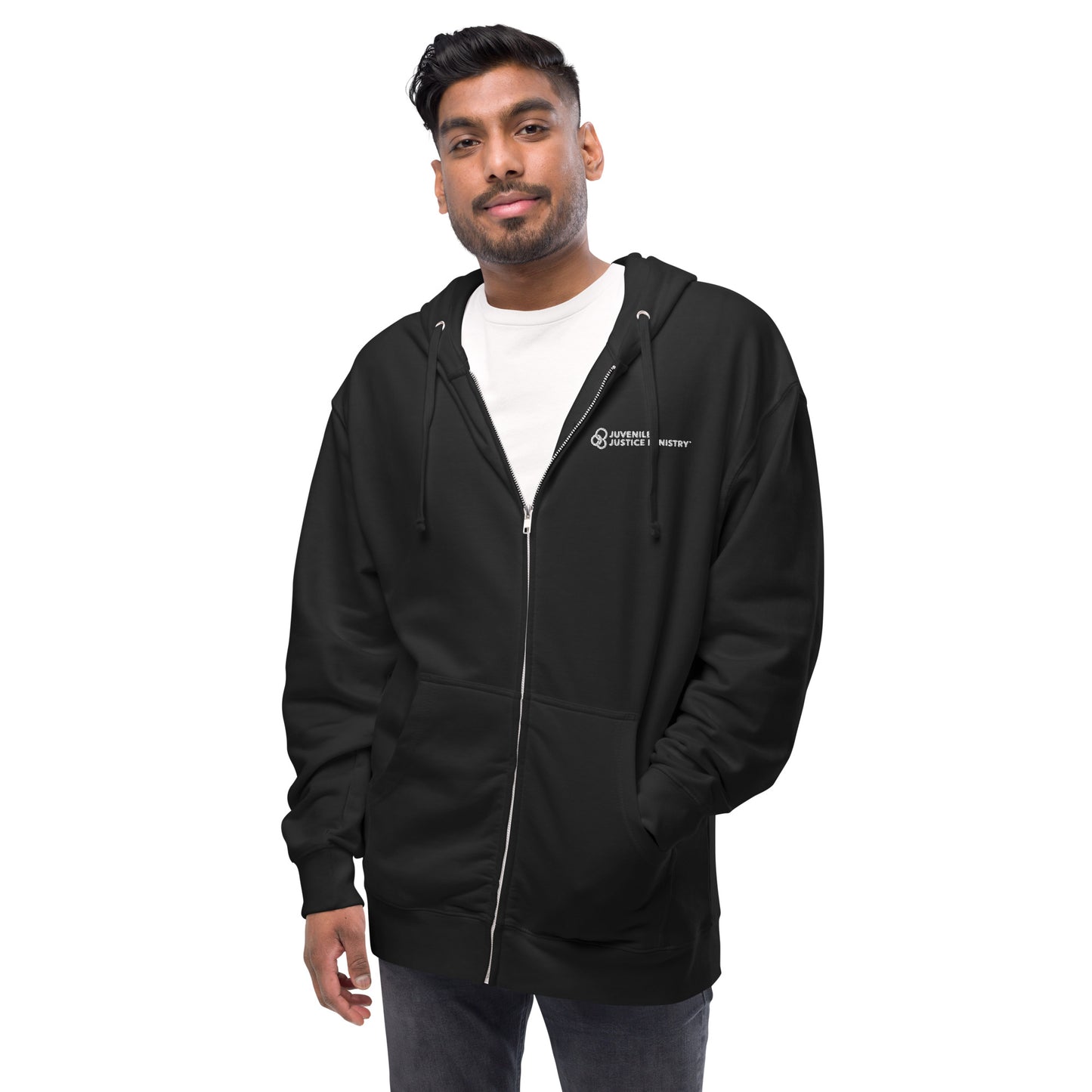 JJM Unisex fleece zip up hoodie
