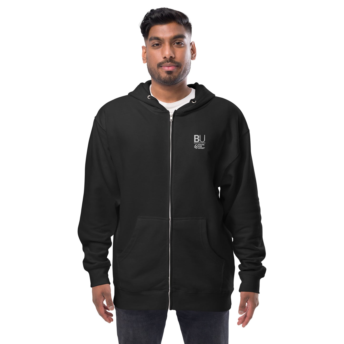 BU@YFC Unisex fleece zip up hoodie