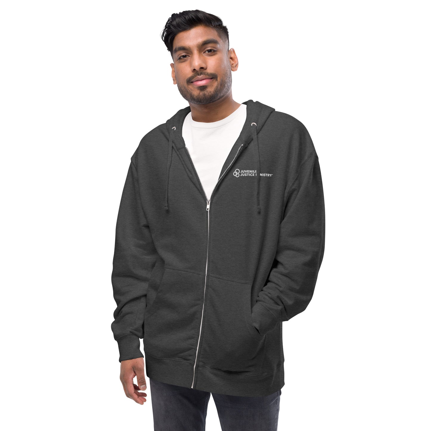 JJM Unisex fleece zip up hoodie