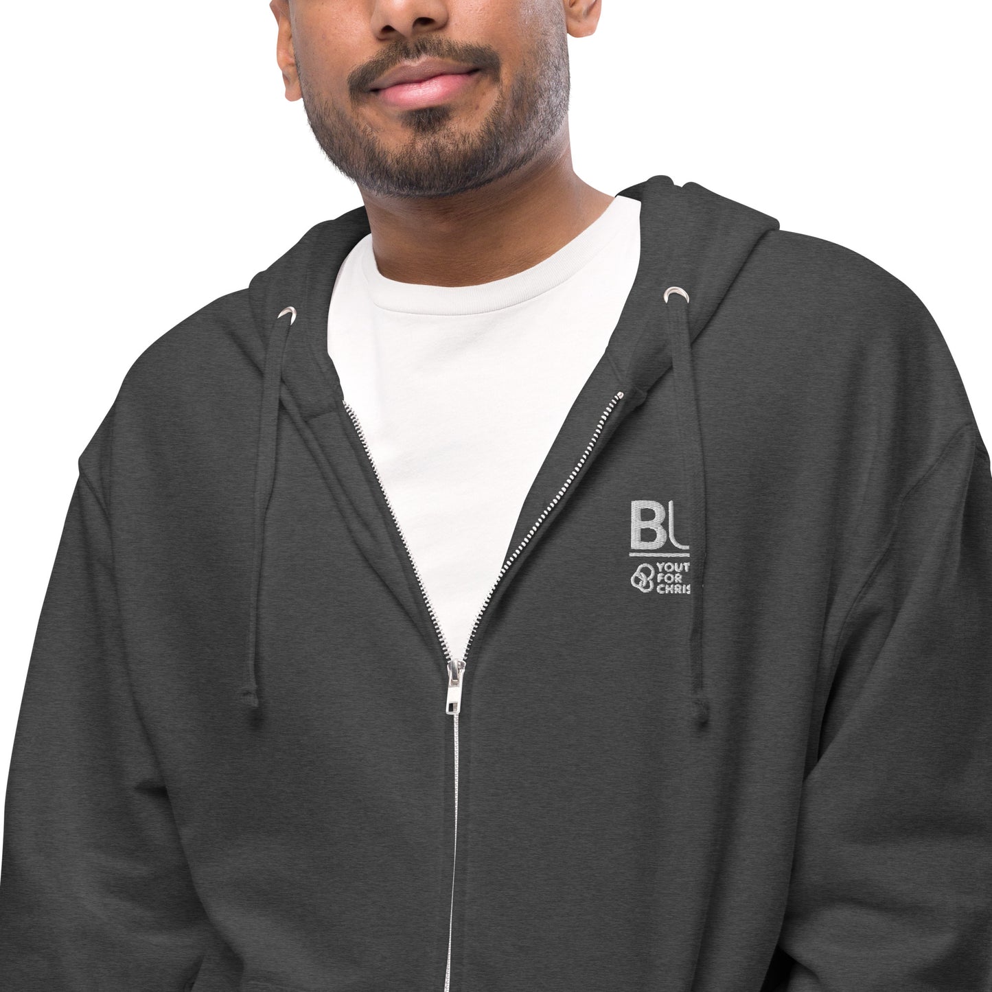 BU@YFC Unisex fleece zip up hoodie