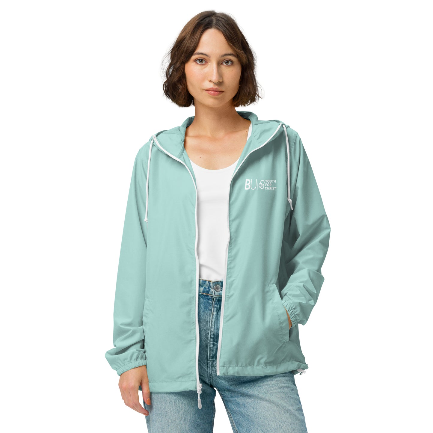 BU@YFC Unisex Lightweight Zip Up Windbreaker
