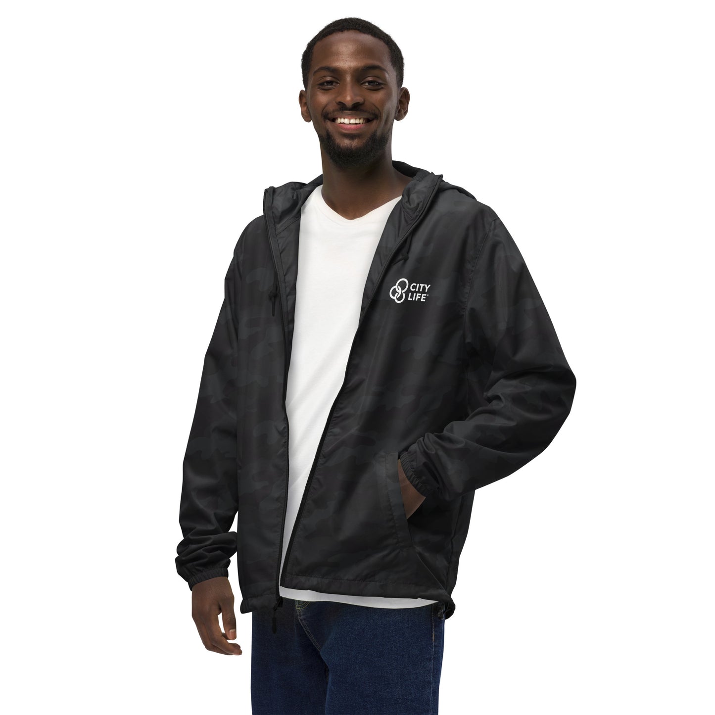 City Life Unisex Lightweight Zip Up Windbreaker