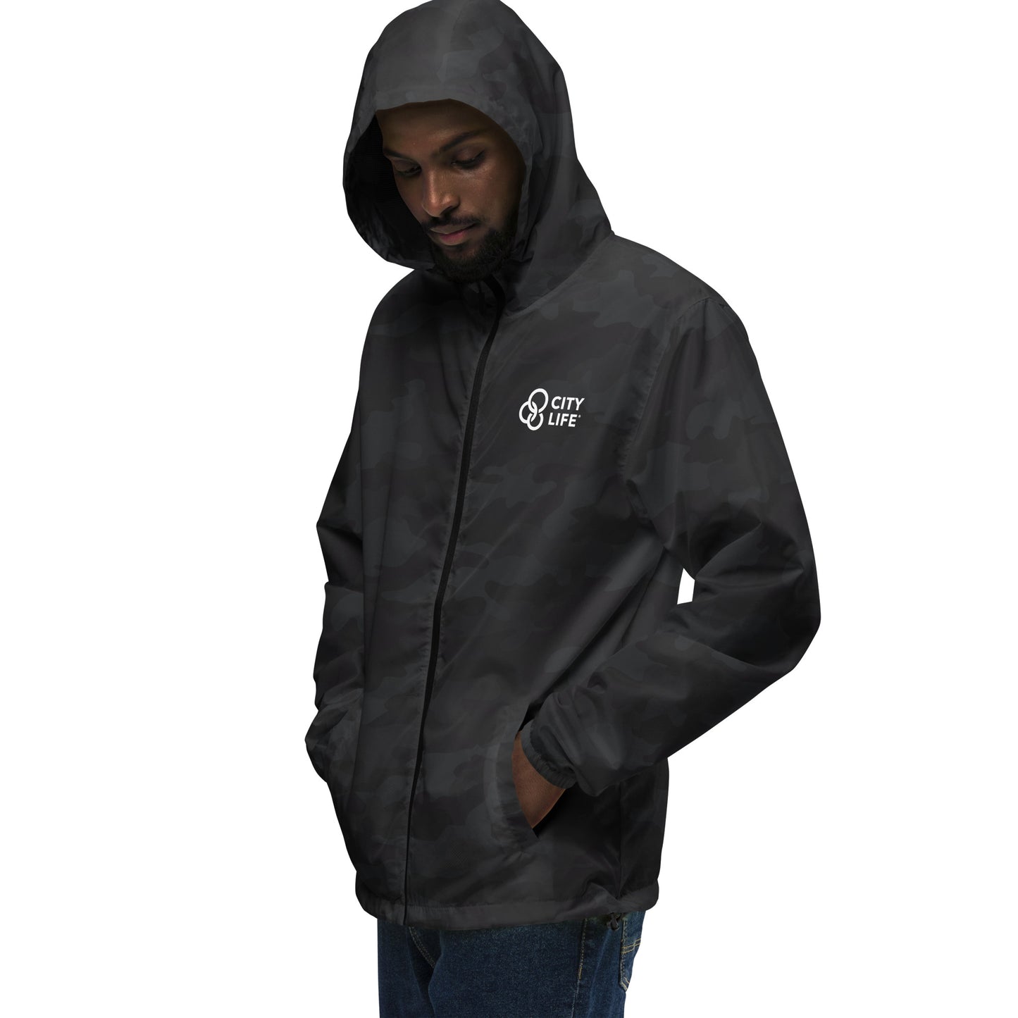 City Life Unisex Lightweight Zip Up Windbreaker