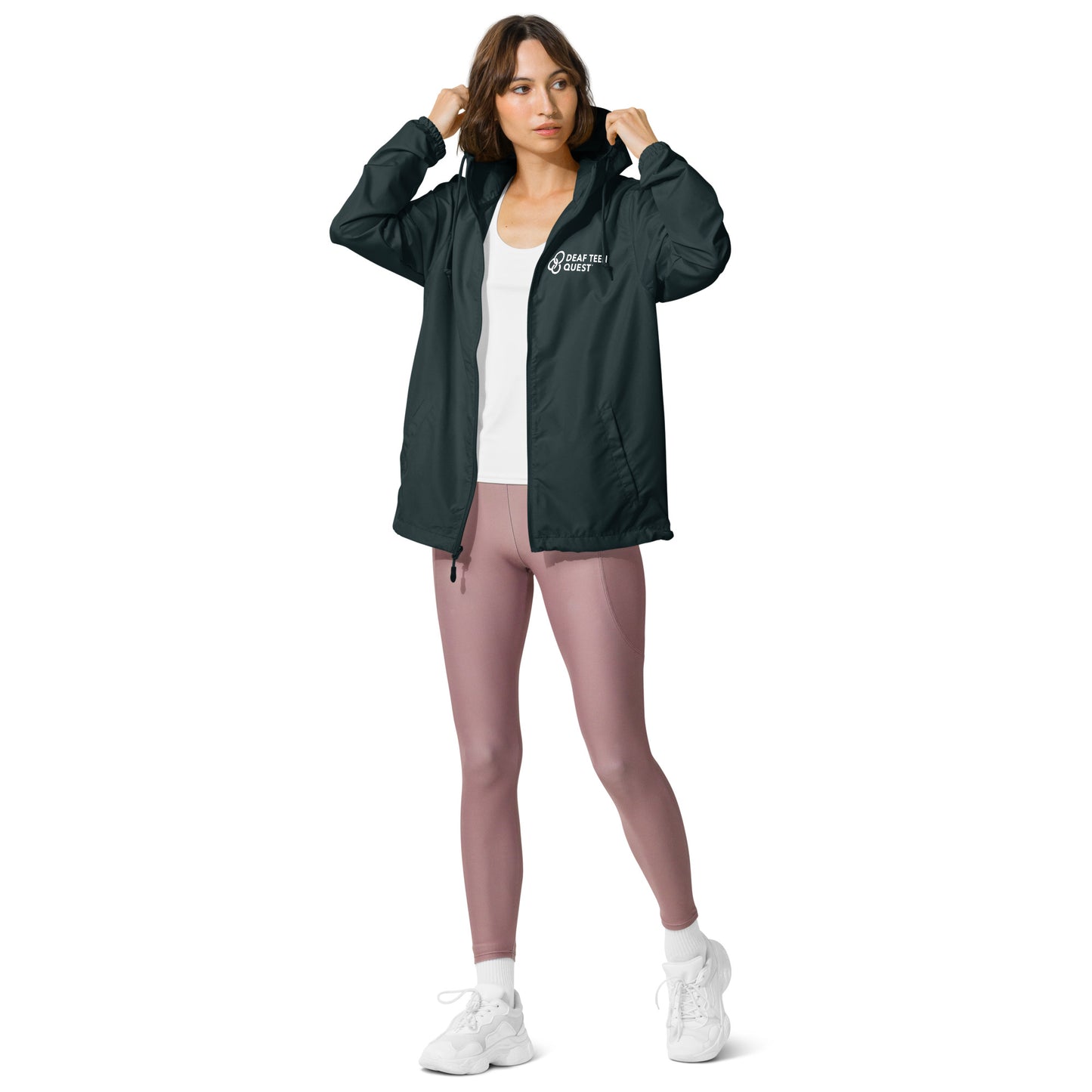 DTQ Unisex Lightweight Zip Up Windbreaker