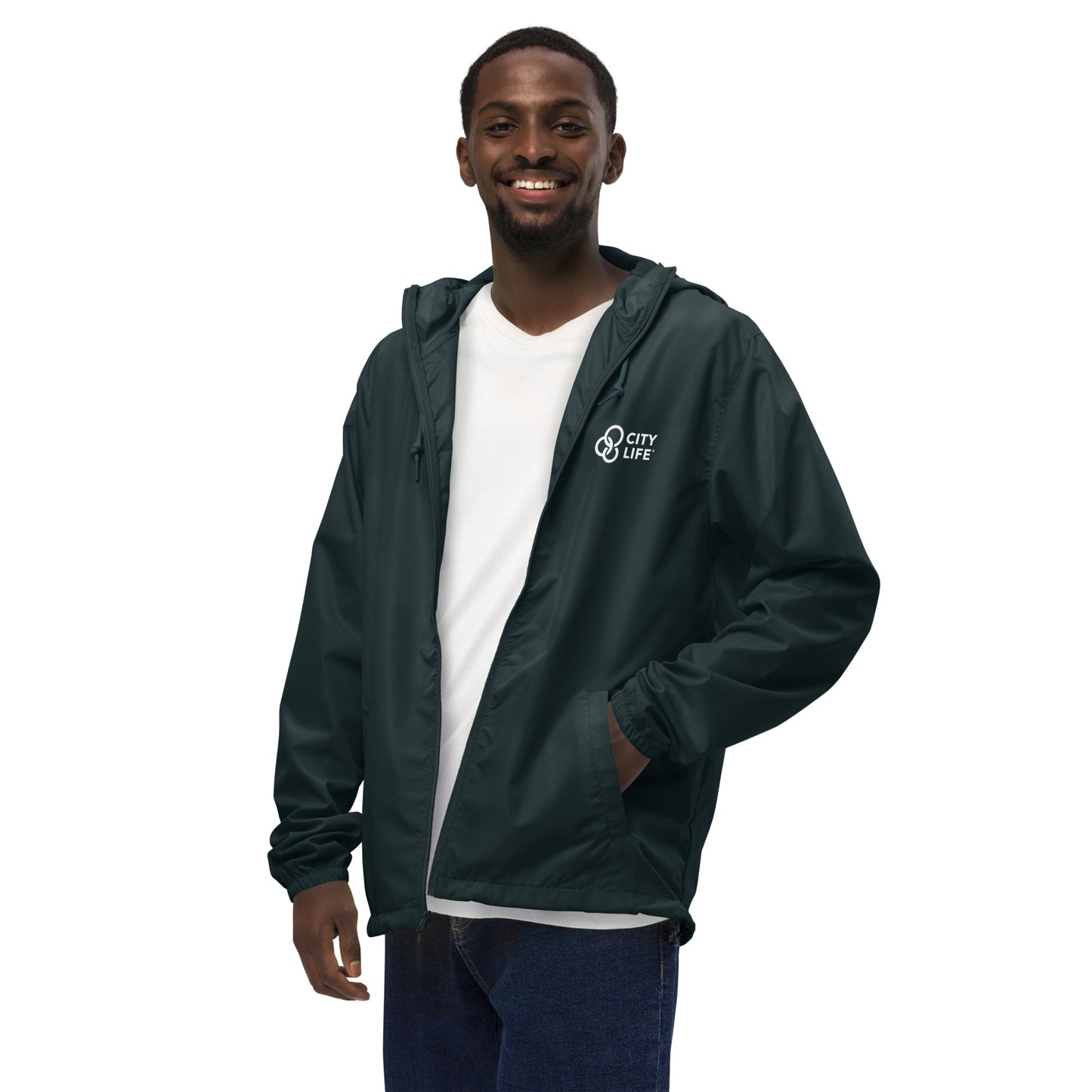 City Life Unisex Lightweight Zip Up Windbreaker