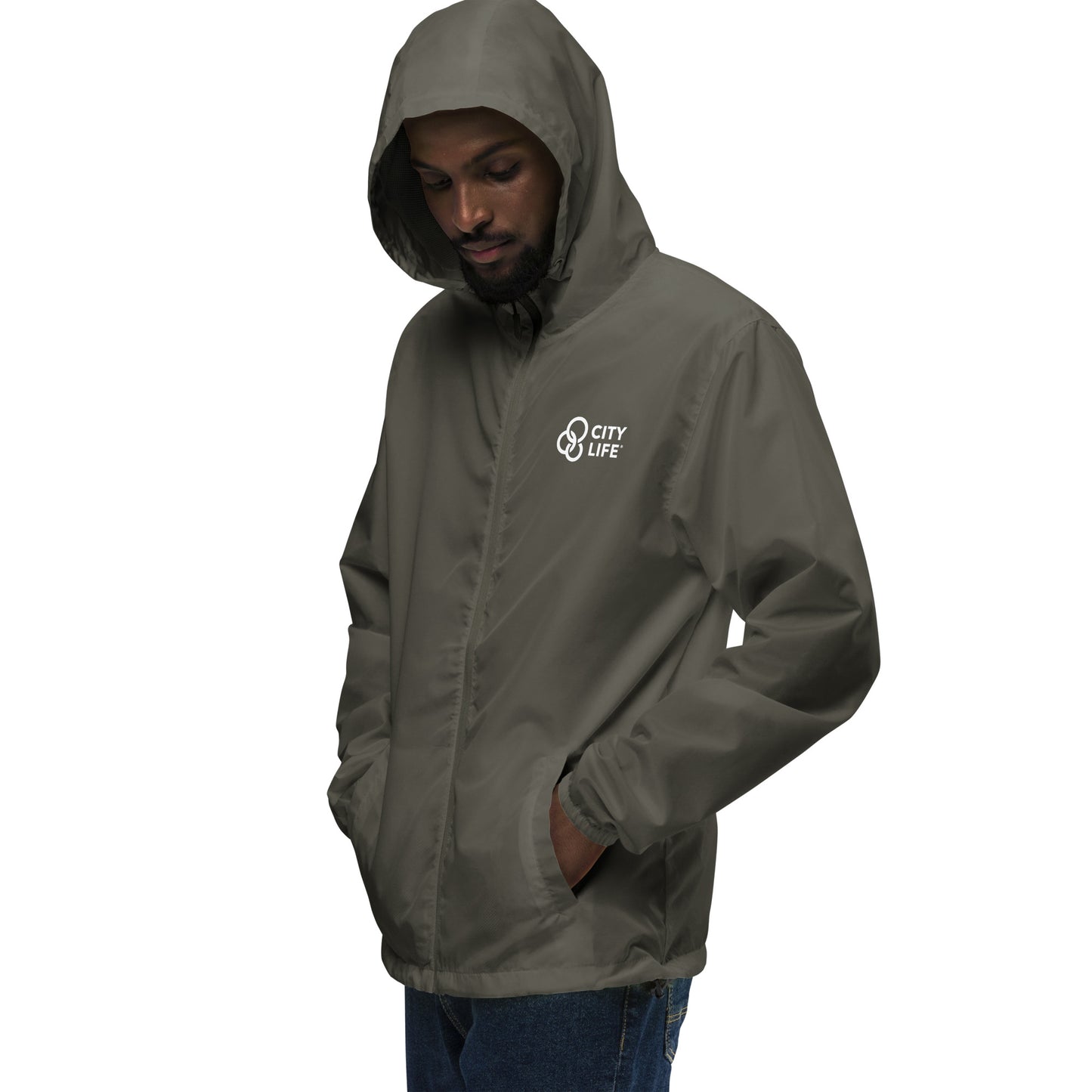 City Life Unisex Lightweight Zip Up Windbreaker