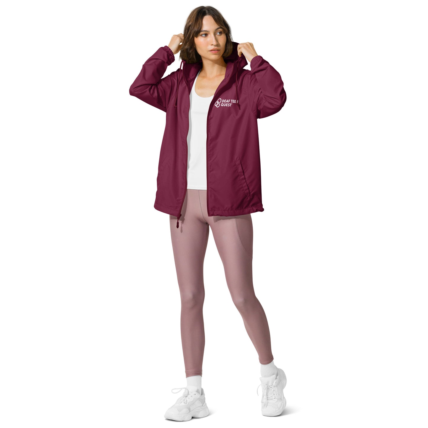 DTQ Unisex Lightweight Zip Up Windbreaker