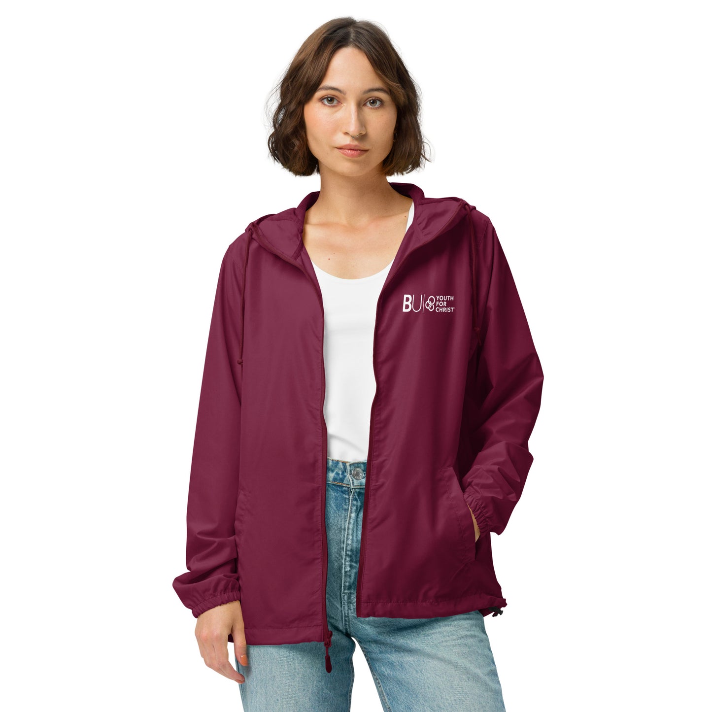 BU@YFC Unisex Lightweight Zip Up Windbreaker