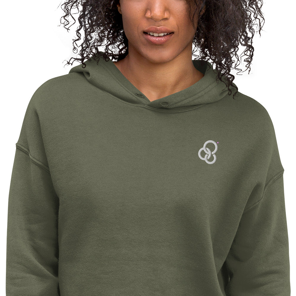 Campus Life Military Crop Hoodie