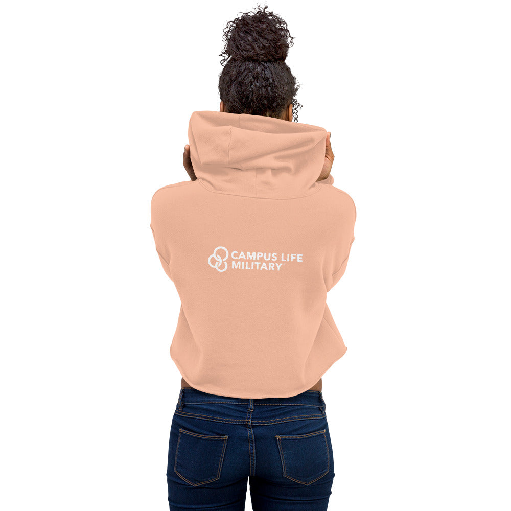 Campus Life Military Crop Hoodie