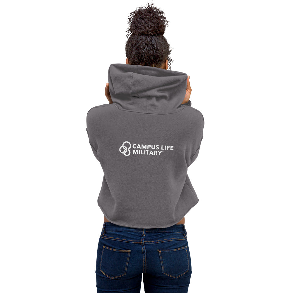 Campus Life Military Crop Hoodie