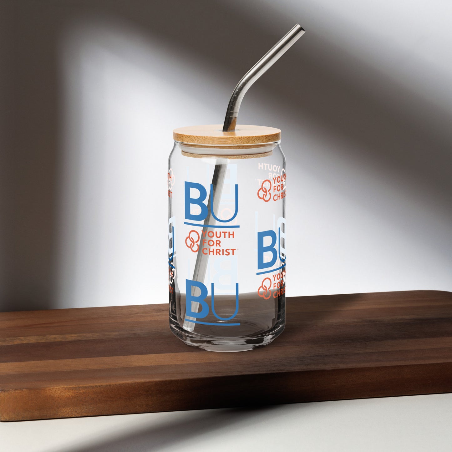 BU at YFC Glass with Lid and Straw