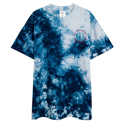 Give Life Embroidered Oversized Tie-dye T-shirt