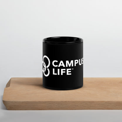 Campus Life Black Glossy Mug