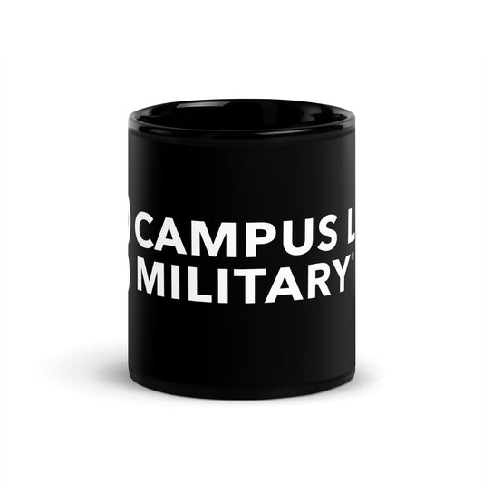 Campus Life Military Black Glossy Mug