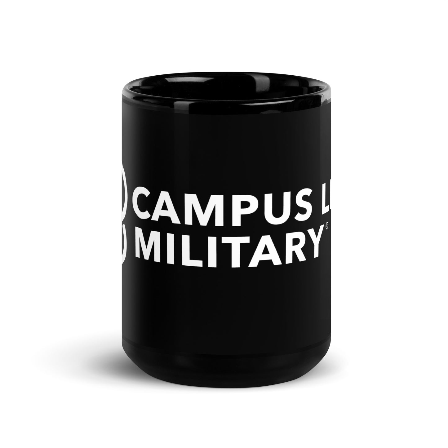 Campus Life Military Black Glossy Mug