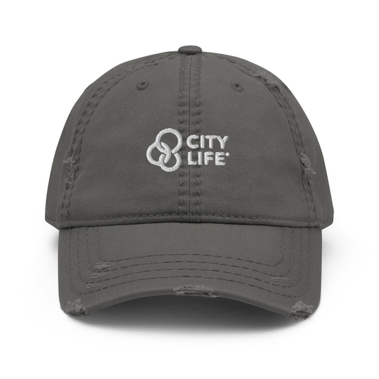 City Life Distressed Dad Hat