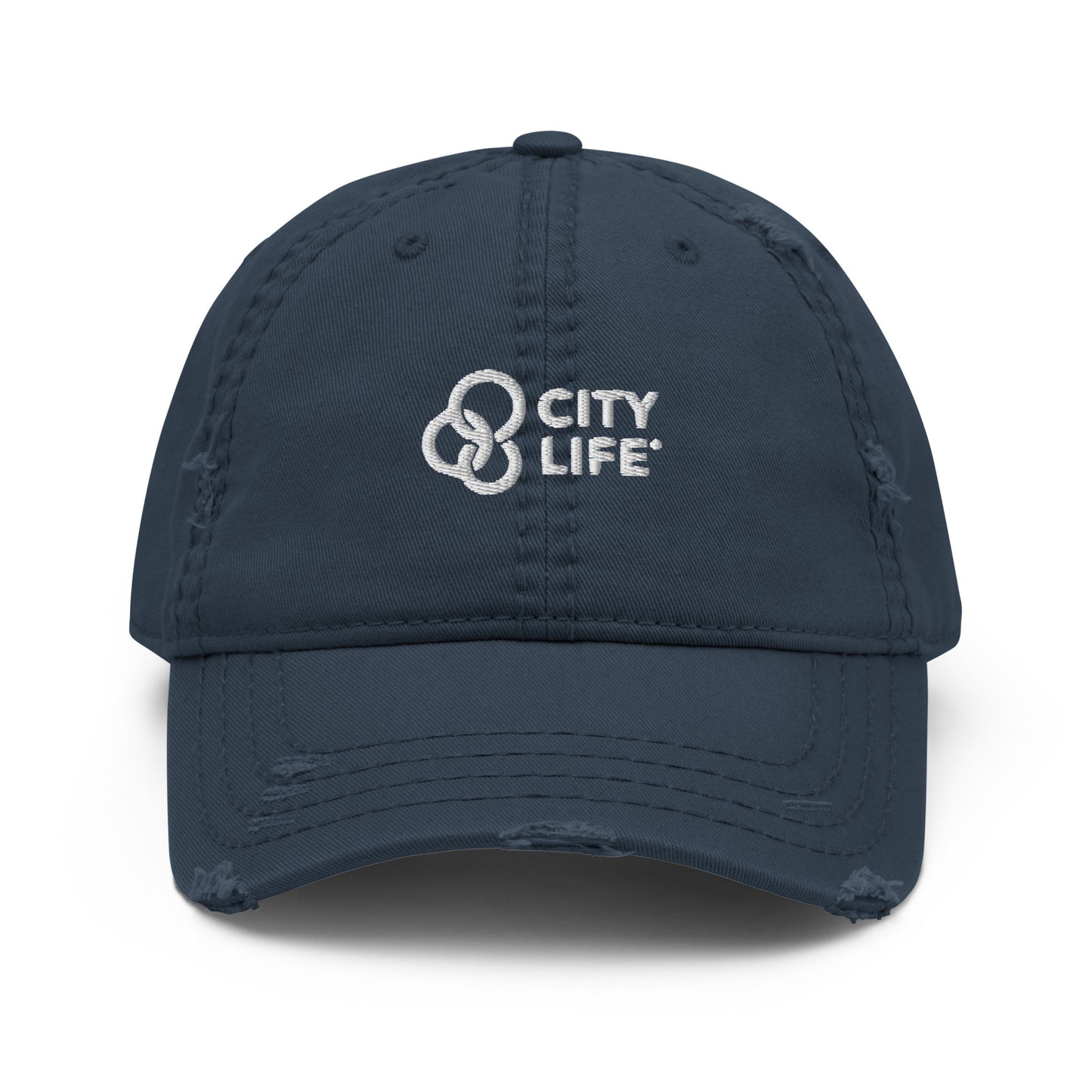 City Life Distressed Dad Hat