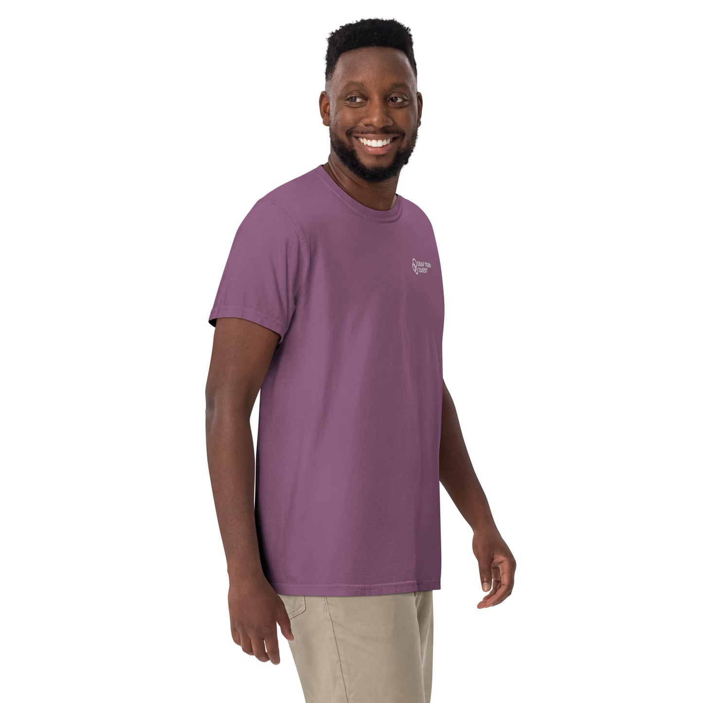 DTQ Men’s Embroidered garment-dyed heavyweight t-shirt