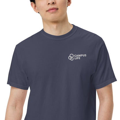 Campus Life Men’s Embroidered garment-dyed heavyweight t-shirt